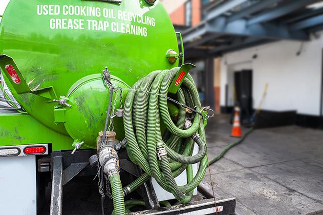 grease trap being pumped at a restaurant kitchen in Connoquenessing